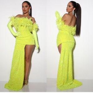 Dress runs small so the large will fit a medium